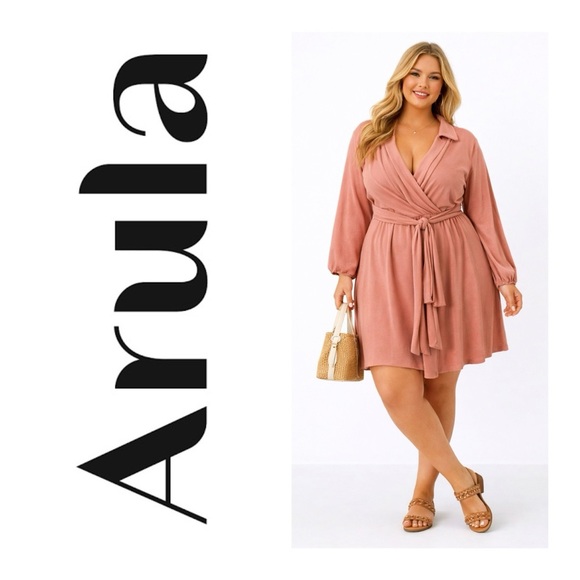 ARULA Dresses & Skirts - ARULA Altar’d State Dusty Rose Faux Wrap Dress